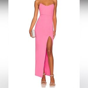 SUPERDOWN Ryleigh Strapless Maxi Dress in Pink